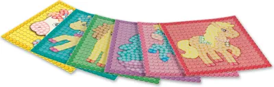 Produktbild von PlayMais 160198 'MOSAIC' Card Set DREAM PONY, Karten zum bekleben, bunt, 6-teilig (1 Set)