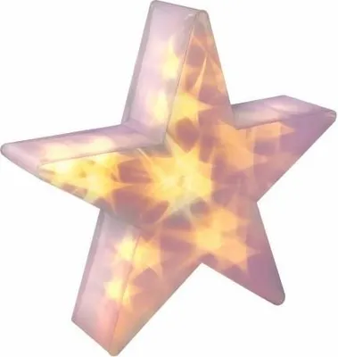Zdjęcie produktu dla Świąteczna gwiazda z efektem 3D - 35 cm, 20 LED, ciepła biel