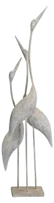 Produktbild von Dekorative Dekofigur Fischreiher im 3er Set für den Garten im Vintage Shabby Landhausstil