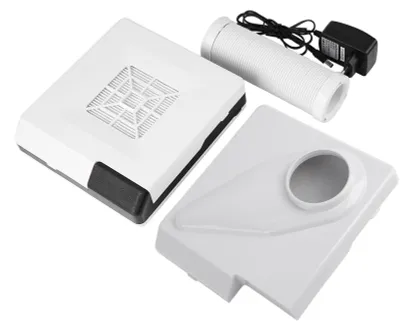 Nagelstaubsauger 60 W, 2-in-1, mit LED-Licht, weiß