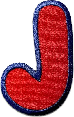 Produktbild von Buchstabe J - 6.2x4cm: Alphabet Buchstaben Einzeln Auswählbar - Aufnäher, Bügelbild, Aufbügler, Applikationen, Patches, Flicken, Zum Aufbügeln