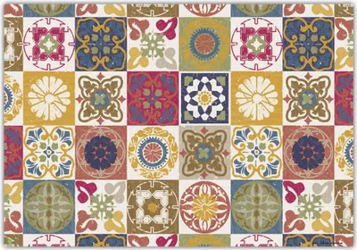 Produktbild von Tischsets aus Papier 43x30cm florale & geometrische Ornamente 50 Stück