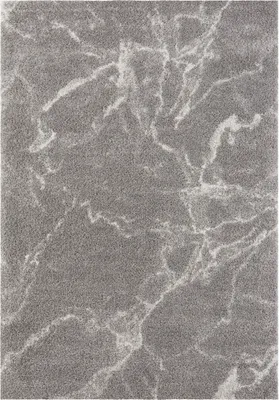 Zdjęcie produktu dla Dywan Shaggy do salonu 200x290cm, MINT MAYRIN , szaro kremowy wzór beton, marmur