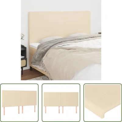 Produktbild von The Living Store Kopfteile 4 Stk. Creme 100x5x78/88 cm Stoff