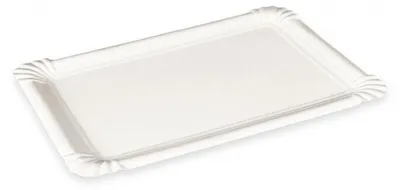 Produktbild von 250x Pappteller aus Frischfaser 20 x 13 cm fettdicht weiß
