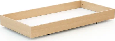 Produktbild von AT4 - ESSENTIEL Bettschublade Lackierte Buche | Für Babybett 60x120 cm | Universelle Holzschublade | Schublade mit 4 Rollen | Höhe 15cm | Praktische und diskrete Aufbewahrung | Platzsparend
