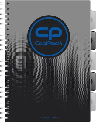 Zdjęcie produktu dla Kołonotatnik A4 Coolpack zeszyt w kratkę 100k szary