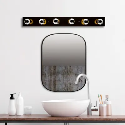 Image de Opviq, applique murale en métal, noir et or, 10 x 10 x 91 cm | IP20, 6 x E27, max. 40 W | Design élégant pour les hôtels et les intérieurs modernes, finition haut de gamme.