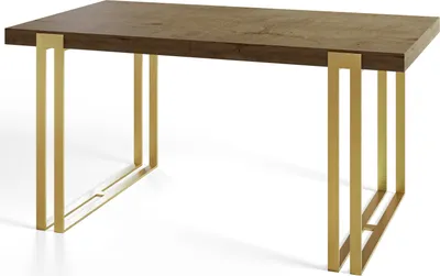 Immagine prodotto di Tavolo da pranzo rettangolare ROSA, dimensioni: 200X90X77 cm, tavolo da soggiorno colore: LEFKAS, con gambe in metallo color oro