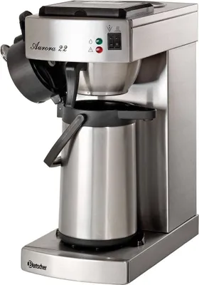 Produktbild von Bartscher Aurora 22 Filterkaffeemaschine, Edelstahlgehäuse, 2 l FÃ1/4llmenge, Isolierkanne, 4 Tassen, Tassenwärmer