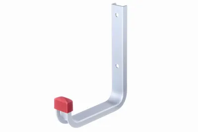 Immagine prodotto di Alberts 856809 Gancio a muro, angolare, alluminio, profondità 115 mm, altezza 140 mm, set da 10