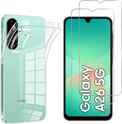 Obrázok produktu pre Puzdro pre Samsung Galaxy A26 5G s 2 ochrannými krytmi z tvrdeného skla Phonillico®