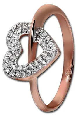 Image de Bague pour femme GoldDream, taille 54, zirconium, or rose 333, bijou en or rose, référence D3GDR521E54