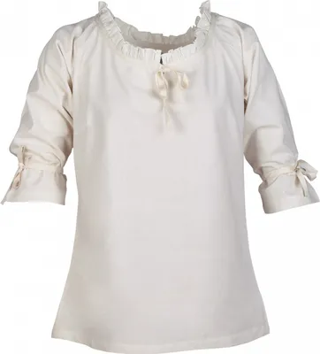 Immagine prodotto di Camicetta medievale Birga con maniche a 3/4, naturale - cotone Abbigliamento medievale da donna costume vichingo LARP taglia: S