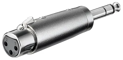 Immagine prodotto di goobay XLR Adapter AUX Klinke 6,35 mm stereoStecker zu XLR Buchse (Bulk)