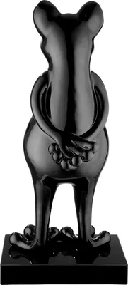 Produktbild von Casablanca by Gilde Dekofigur Skulptur Frosch Frog schwarz metallic H. 68 cm,52421