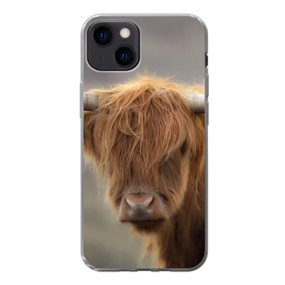 Produktbild von MuchoWow® Handyhülle Schutzhülle Hülle für iPhone 13 Schottischer Highlander - Hörner - Haare Silikon Softcase Handy Hülle - Karteninhaber