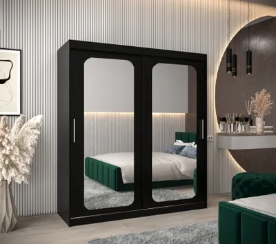 Produktbild von Spiegelschrank DONICELA 2 - 180 cm, schwarz