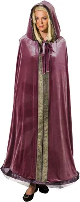 Produktbild von O9300 violett Damen Herren Historischer Venezianischer Kapuzenumhang