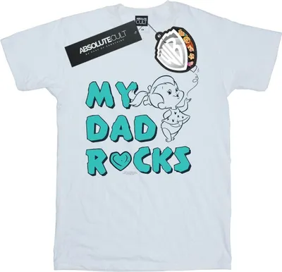 Image de The Flintstones - T-shirt « My Dad Rocks » pour femmes BI23211 (S) (blanc)