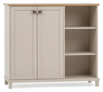 Productafbeelding van Beige kast, houten kast, kantoorkast, kantoormeubilair, moderne werkruimte