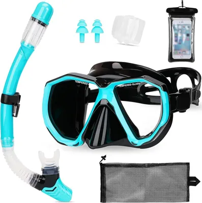 Immagine prodotto di Set da snorkeling Drug per adulti - Maschera subacquea panoramica professionale con funzione antiappannamento e antigoccia