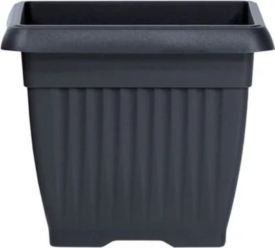 Produktbild von Květináč čtvercový Tradiční 19 cm Antracitová 3,5 L kapacita plantážník Plast