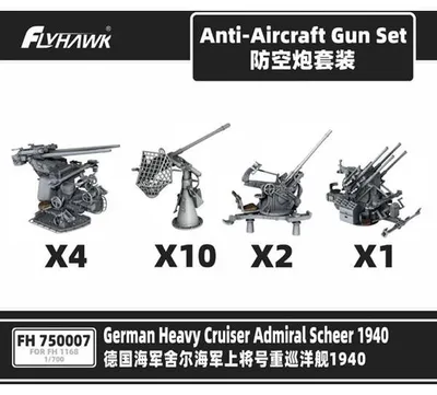 Obrázok produktu pre FLYHAWK FH750007 Nemecký krížnik ADMIRAL SCHEER 40 Protilietadlové delo