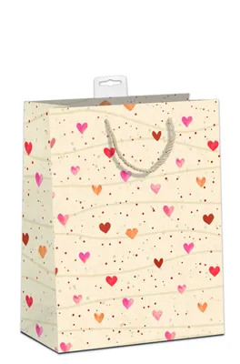Produktbild von 6 Geschenktaschen, Bundle Large / A4-Format verschiedenfarbige Herzen 29,70 pro Tüte 4,95€