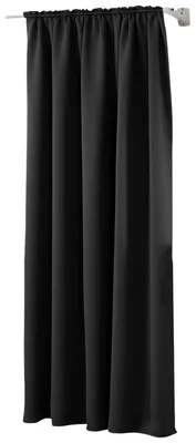Produktbild von WOLTU Thermovorhang, Verdunklungsvorhang für Wohnzimmer Schlafzimmer, Blickdicht, mit Kräuselband für Schiene, 250g/m² Schwere Wärmeisolierende, 135 x 245 cm, Schwarz