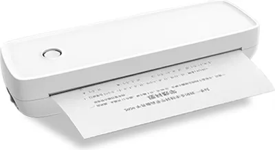 Produktbild von INF Mini A4 Thermodrucker für Zuhause - 300 DPI, Kabellos & Bluetooth Weiß