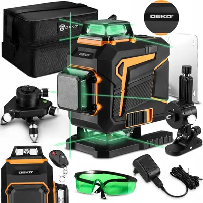 Produktbild von 4D 360° grüne Laserwasserwaage Deko Dkll16ps1 mit Selbstnivellierung und