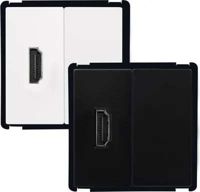 Produktbild von HDMI-Buchse+Blindabdeckung Modern Schwarz