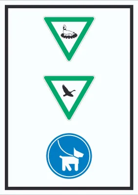 Produktbild von Brut- und Rastgebiet Hund anleinen hochkant Symbol Schild A2 (420x594mm)