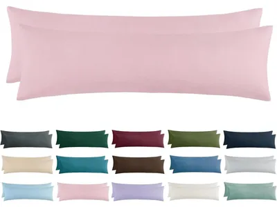 Produktbild von Kissenbezug 40x145 cm 2er Set Rosa Mikrofaser mit Reißverschluss