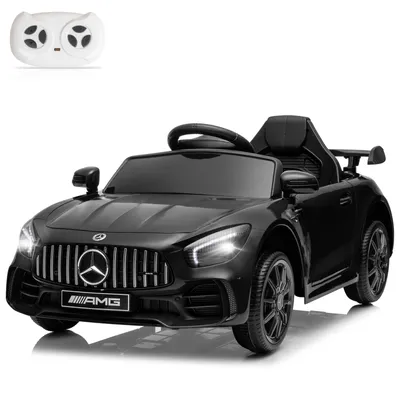 Produktbild von Elektroauto Kinderauto Mercedes Gtr, mit 2,4G Fernbedienung, LED Scheinwerfer, MP3, Hupe und Musik, Schwarz
