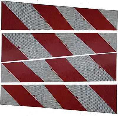 Produktbild von 3M Container Warnmarkierung, selbstklebend, 141 mm x 705 mm, 4 Streifen (2 x links, 2 x rechts)