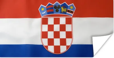 Produktbild von MuchoWow® Poster Foto der kroatischen Flagge 160x80 cm - Foto Poster