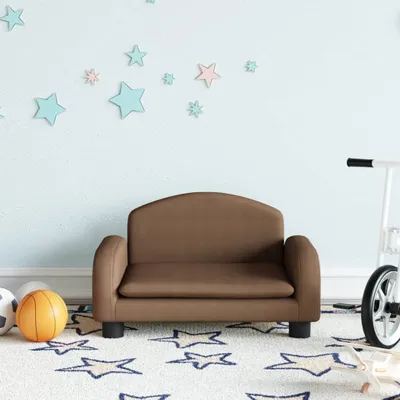 Produktbild von The Living Store Kindersofa Braun 50x40x30 cm Stoff