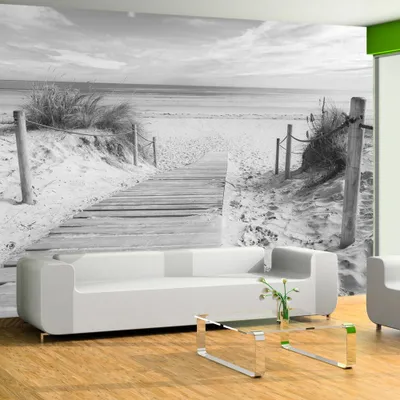 Produktbild von Fototapete selbstklebend Strand Meer 392x280 cm Tapete Wandtapete Wandbilder Klebefolie Dekofolie Tapetenfolie Wand Dekoration Wohnzimmer - Natur Landschaft c-B-0005-a-d