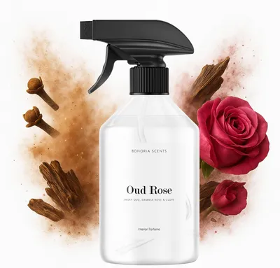 Produktbild von BOHORIA® Raumspray Oud Rose 500ml – Damaszener Rose, Oud & Nelke