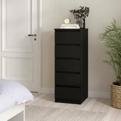 Produktbild von Dmora Kommode Joelle 50x40,4x111,3 cm Schwarz 5 Schubladen