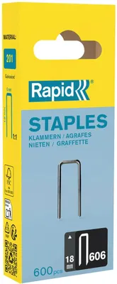 Produktbild von Rapid 40109529, Klammerpack, 1,8 cm, 600 Heftklammern, R606, PBS121, 49 mm, 22 mm