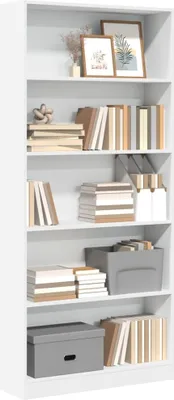 Productafbeelding van Maison Exclusive - Boekenkast, wit, 80x24x176 cm, houtvezel