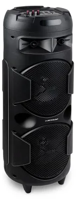 Produktbild von Dunlop Bluetooth Lautsprecher MW538 - 2 x 10W mit FM Radio, AUX/MIC Eingang, TF Kartenslot, (Micro)USB, LED Beleuchtung, Schwarz