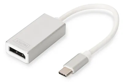 Produktbild von USB Adapter, USB-C Stecker > DisplayPort 4K Buchse (weiß/silber, 20cm)