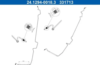 Image de ATE Tuyau de frein extérieur Arrière gauche 24.1294-0018.3