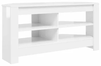 Zdjęcie produktu dla RogowaSzafkanaTelewizor Błyszcząca biel 102 x 40,5 x 45 cm