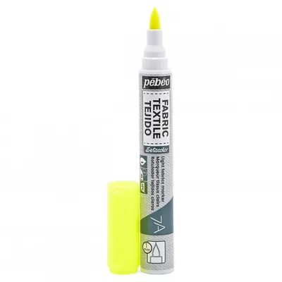 Immagine prodotto di Marcatore per tessuti leggeri Pebeo Setaskrib, 13 giallo fluo