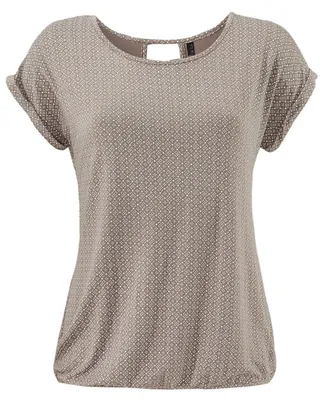 Produktbild von Fleasee Damen T-Shirt Rundhals Kurzarmshirt mit Allover Druck Sommer Bluse Casua